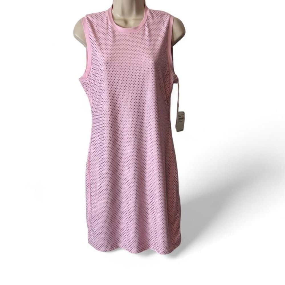 Good American Pink‎ Crystal Embellished Sleeveless Mini Dress